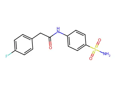 2-(4-fluorophenyl)-N-(4-sulfamoylphenyl)acetamide structure