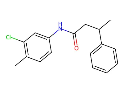 N-(3-chloro-4-methylphenyl)-3-phenylbutanamide structure