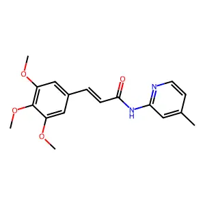(E)-N-(4-methylpyridin-2-yl)-3-(3,4,5-trimethoxyphenyl)prop-2-enamide structure