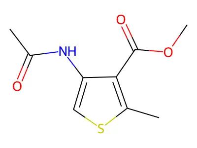 Methyl 4-(acetylamino)-2-methyl-3-thiophenecarboxylate structure
