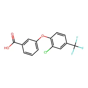 3-[2-Chloro-4-(trifluoromethyl)phenoxy]benzoic acid structure