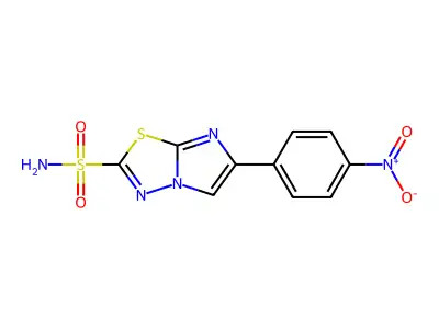Imidazo(2,1-b)-1,3,4-thiadiazole-2-sulfonamide, 6-(4-nitrophenyl)- structure
