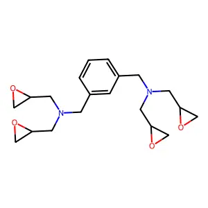 1,3-Benzenedimethanamine, N1,N1,N3,N3-tetrakis(2-oxiranylmethyl)- structure