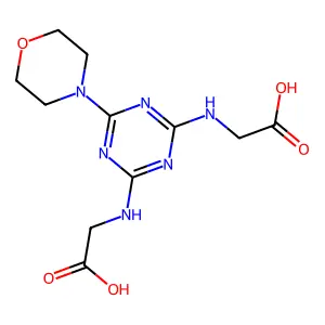 Glycine, N,N'-[6-(4-morpholinyl)-1,3,5-triazine-2,4-diyl]bis- structure