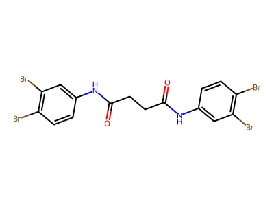 N,N'-bis(3,4-dibromophenyl)butanediamide structure