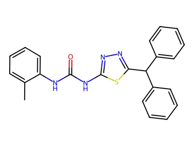 1-(5-Benzhydryl-1,3,4-thiadiazol-2-yl)-3-(2-methylphenyl)urea structure