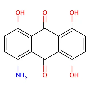 1-Amino-4,5,8-trihydroxyanthraquinone structure