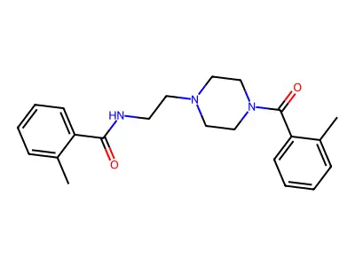 2-methyl-N-[2-[4-(2-methylbenzoyl)piperazin-1-yl]ethyl]benzamide structure