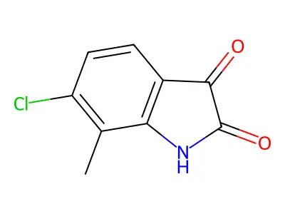 6-chloro-7-methyl-2,3-dihydro-1H-indole-2,3-dione structure