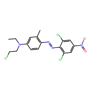 N-(2-chloroethyl)-4-[(2,6-dichloro-4-nitrophenyl)azo]-N-ethyl-m-toluidine structure