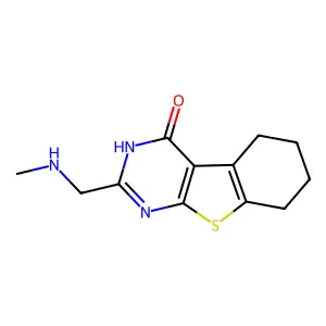 2-(methylaminomethyl)-5,6,7,8-tetrahydro-3H-[1]benzothiolo[2,3-d]pyrimidin-4-one structure