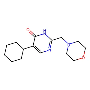 5-cyclohexyl-2-(morpholin-4-ylmethyl)-1H-pyrimidin-6-one structure