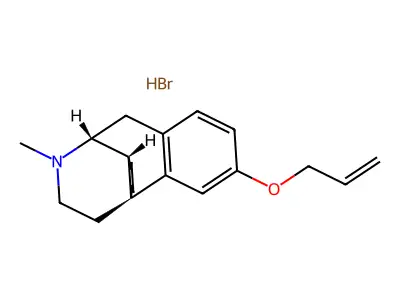 17-Methyl-3-((prop-2-en-1-yl)oxy)morphinan--hydrogen bromide (1/1) structure