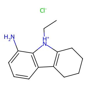 Carbazole, 1-amino-9-ethyl-5,6,7,8-tetrahydro-, hydrochloride structure