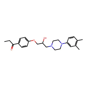 2-Propanol, 1-(4-(3,4-dimethylphenyl)piperazinyl)-3-(4-propionylphenoxy)- structure
