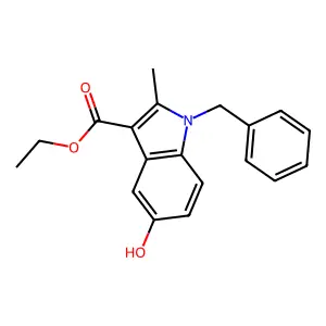 Ethyl 1-benzyl-5-hydroxy-2-methyl-1H-indole-3-carboxylate structure