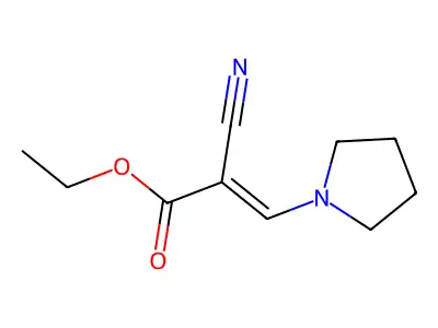 Ethyl pyrrolidino-methylenecyanoacetate structure