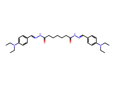 N,N'-bis[[4-(diethylamino)phenyl]methylideneamino]heptanediamide structure