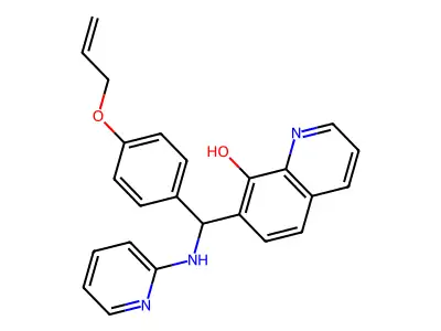 7-[(4-Prop-2-enoxyphenyl)-(pyridin-2-ylamino)methyl]quinolin-8-ol structure