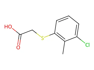 2-[(3-Chloro-2-methylphenyl)thio]acetic acid structure