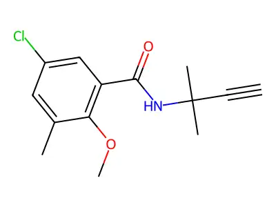 Benzamide, 5-chloro-N-(1,1-dimethyl-2-propynyl)-2-methoxy-3-methyl- structure