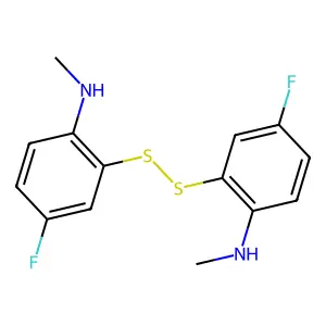 N-(4-Fluoro-2-((5-fluoro-2-(methylamino)phenyl)dithio)phenyl)-N-methylamine structure