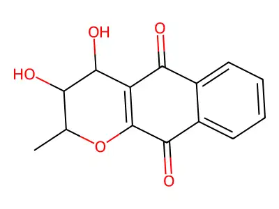 3,4-Dihydroxy-2-methyl-3,4-dihydro-2H-benzo[g]chromene-5,10-dione structure