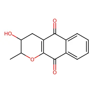 3-hydroxy-2-methyl-3,4-dihydro-2H-benzo[g]chromene-5,10-dione structure