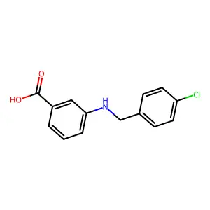 3-((4-Chlorobenzyl)amino)benzoic acid structure
