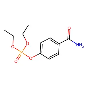O,O-Diethyl O-(4-carbamoylphenyl)phosphate structure