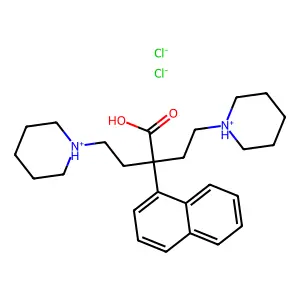 1-Naphthaleneacetic acid, alpha,alpha-bis(2-piperidinoethyl)-, dihydrochloride structure