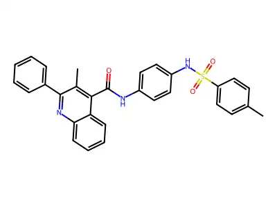 3-Methyl-N-{4-[(4-methylbenzene-1-sulfonyl)amino]phenyl}-2-phenylquinoline-4-carboxamide structure