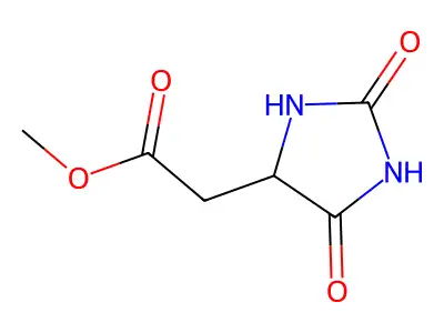 Methyl (2,5-dioxoimidazolidin-4-yl)acetate structure