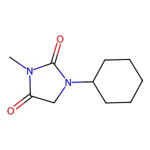 1-Cyclohexyl-3-methylimidazolidine-2,4-dione structure