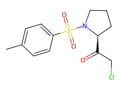 3-Pyrrolidine, 2-(chloroacetyl)-1-((4-methylphenyl)sulfonyl)-, (S)- structure