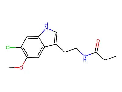 Propionamide, N-(2-(6-chloro-5-methoxy-3-indolyl)ethyl)- structure