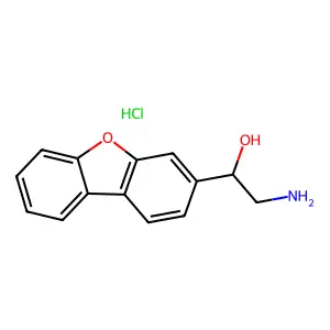 Ethanol, 2-amino-1-(dibenzofuran-2''-yl)-, hydrochloride structure