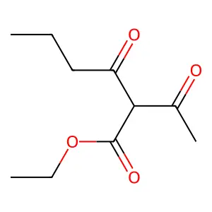 Ethyl 2-acetyl-3-oxohexanoate structure