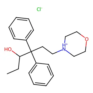 3-Hexanol, 4,4-diphenyl-6-morpholino-, hydrochloride structure