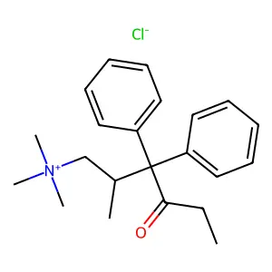 3-Hexanone, 5-(N,N-dimethylamino)methyl-4,4-diphenyl-, methylchloride structure