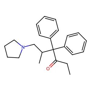 5-Methyl-4,4-diphenyl-6-(pyrrolidin-1-yl)hexan-3-one structure