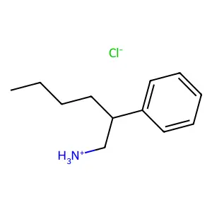Hexylamine, 2-phenyl-, hydrochloride structure