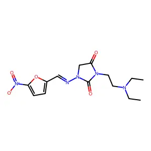 1-(5-Nitrofurfurylideneamino)-3-(beta-diethylaminoethyl)hydantoin structure