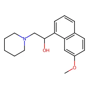 7-Methoxy-alpha-(piperidinomethyl)-1-naphthalenemethanol structure