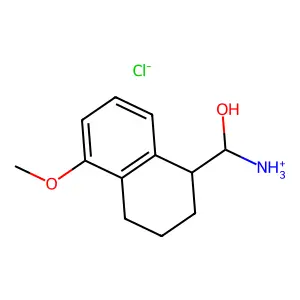 1-Naphthalenemethanol, 1,2,3,4-tetrahydro-1-amino-5-methoxy-, hydrochloride structure