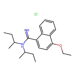 1-Naphthamidine, N,N-bis(sec-butyl)-4-ethoxy-, hydrochloride structure