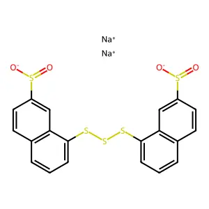 1-Naphthalenesulfinic acid, 8,8'-trithiodi-, disodium salt, dihydrate structure