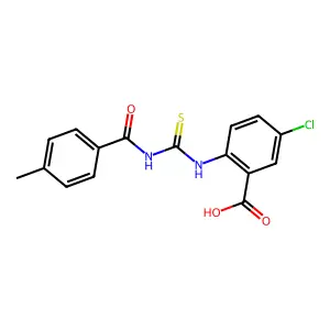 5-Chloro-2-[(4-methylbenzoyl)carbamothioylamino]benzoic acid structure