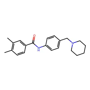3,4-dimethyl-N-[4-(piperidin-1-ylmethyl)phenyl]benzamide structure