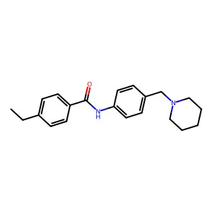 4-ethyl-N-[4-(1-piperidinylmethyl)phenyl]benzamide structure